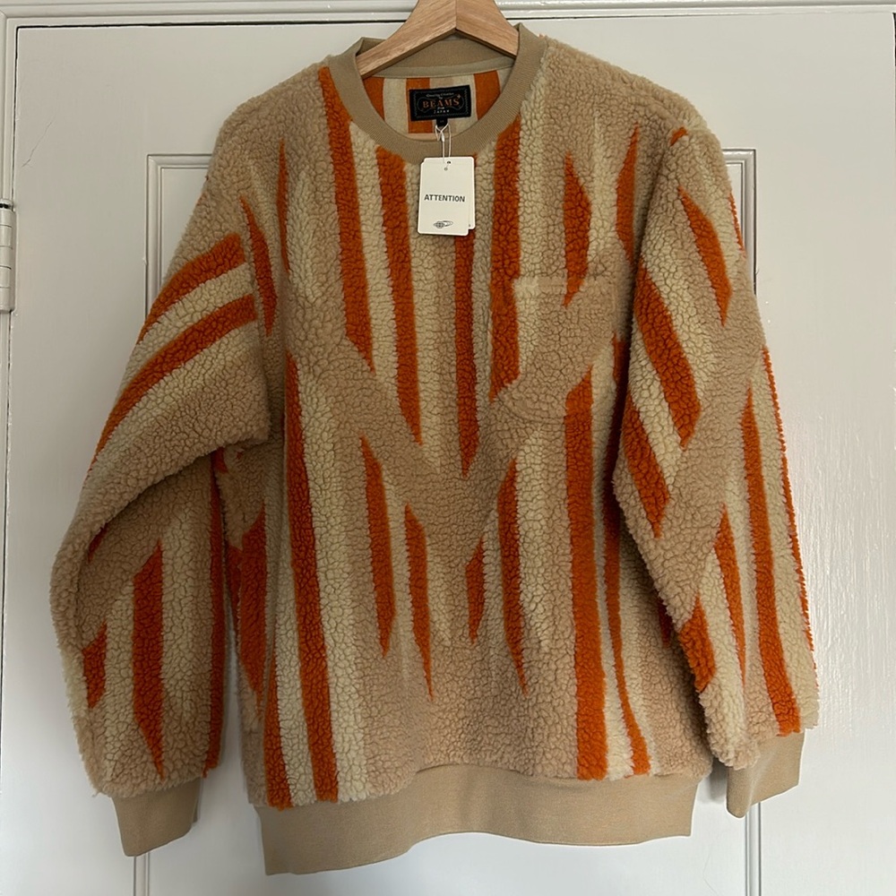 BEAMS PLUS Boa Native Pattern Crew Neck from Japan.
